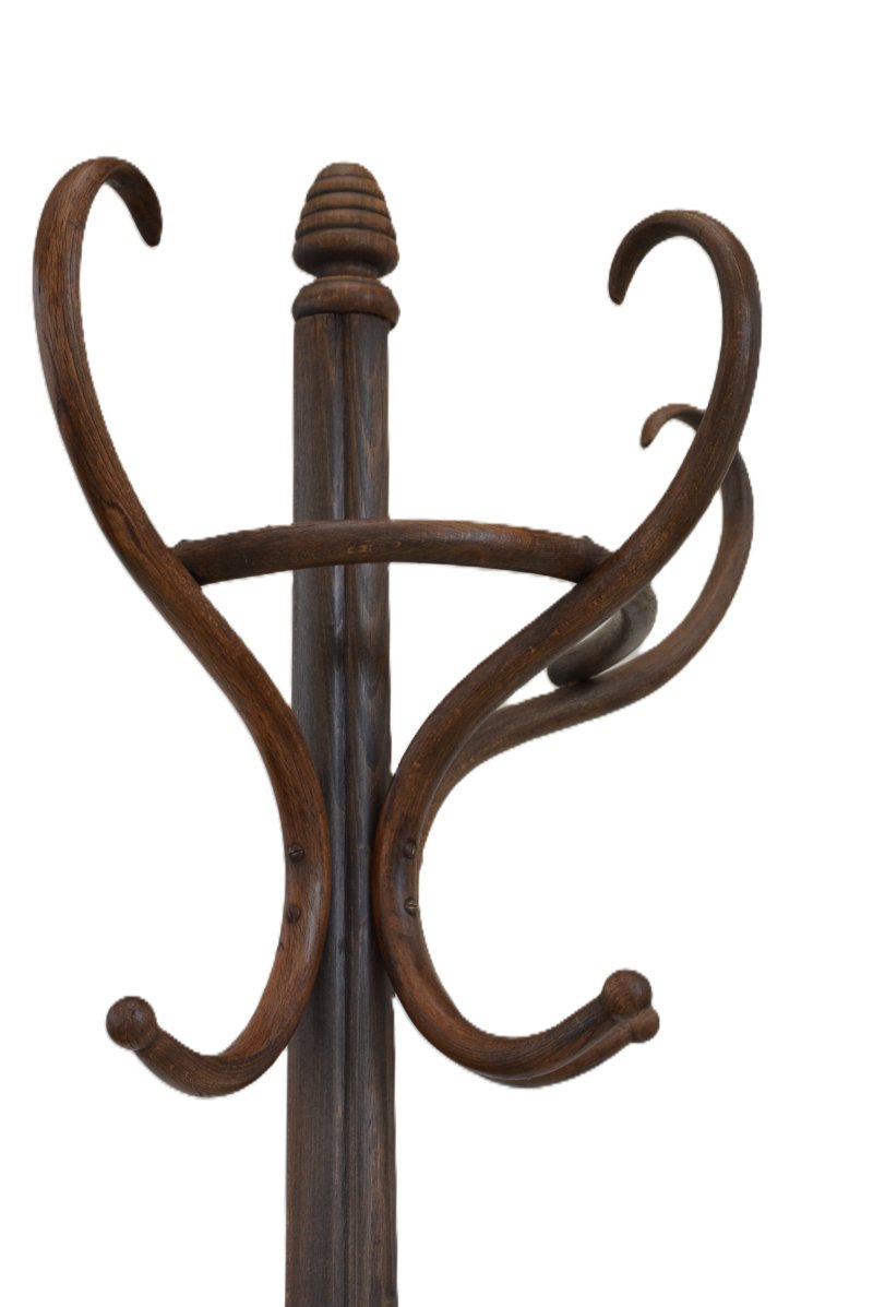 Antique Bentwood Coat Stand, Half Round Design Hall Stand, C1900, Thonet Style - Image 9